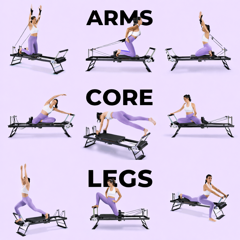 Foldable At-Home Pilates Metal Reformer