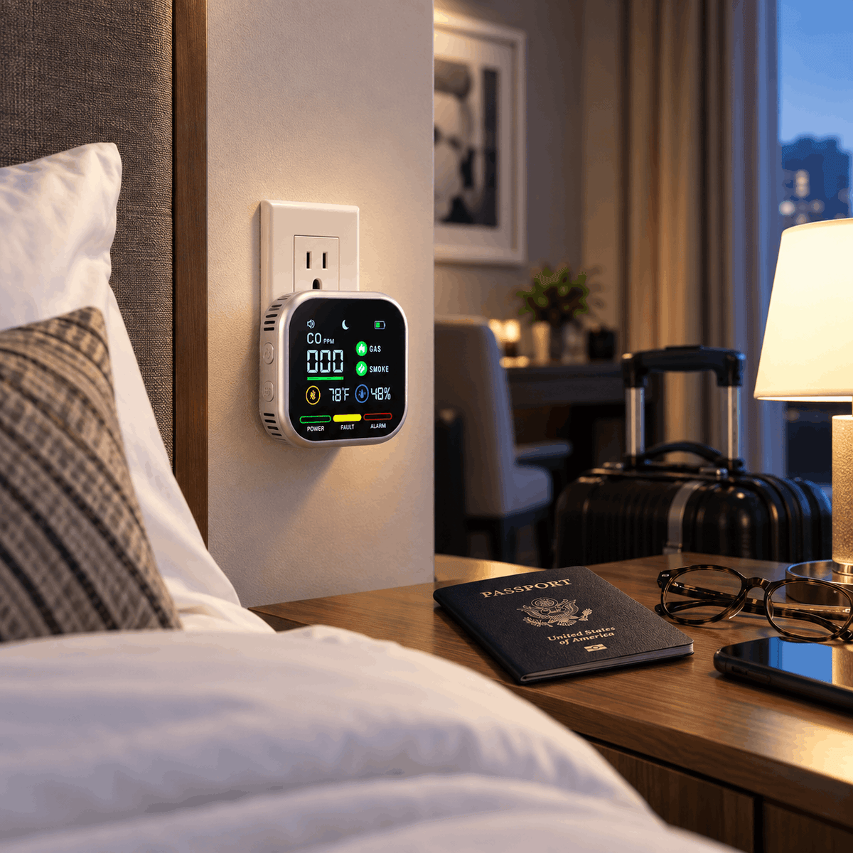 Travier™ AirCheck — Travel Safety Monitor