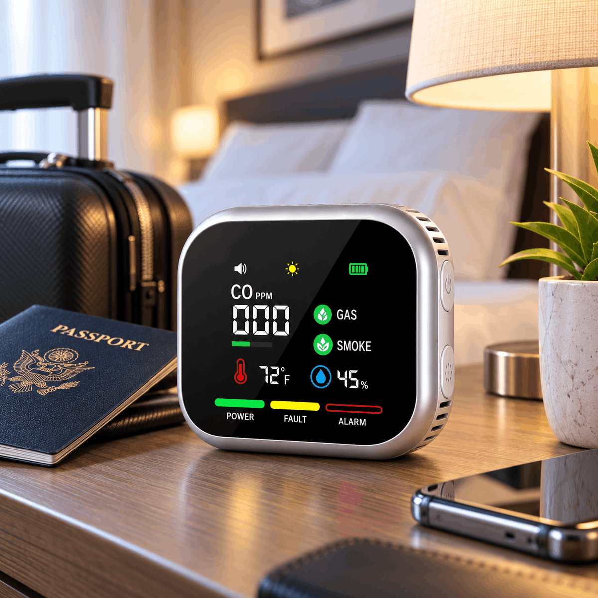 Travier™ AirCheck — Travel Safety Monitor